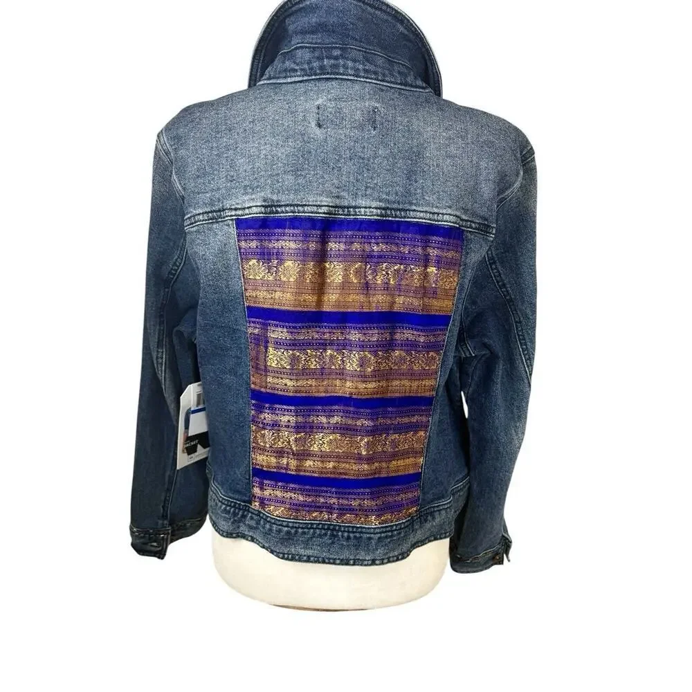 RE Generation by Celebrity Pink Jacket Womens Size XL Denim Jean Embellished New